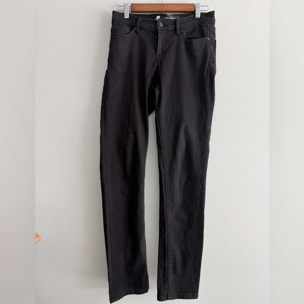 Karl Lagerfeld Black Skinny Stretch Jean for Women